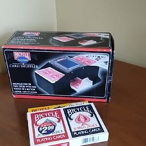 Automatic Card Shuffler Bicycle Battery Two Decks  Bridge Poker Uno Adult Child